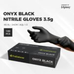 FirstDefense Onxy Black Nitrile Gloves (3.5g/100pcs)