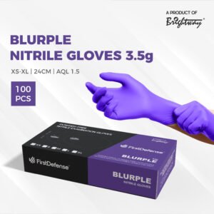 FirstDefense Blurple Nitrile Gloves (3.5g/100pcs)