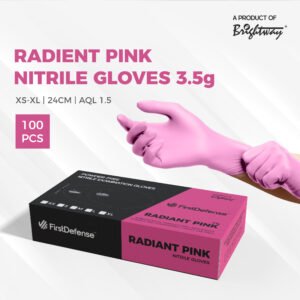 FirstDefense Radiant Pink Nitrile Gloves (3.5g/100pcs)