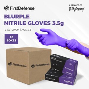 FirstDefense Blurple Nitrile Gloves (10boxes/carton)
