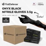 FirstDefense Onxy Black Nitrile Gloves (10boxes/carton)