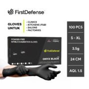 FirstDefense Nitrile Gloves (3.5g/100pcs)