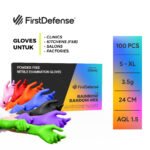 FirstDefense Rainbow Random-Mix Nitrile Gloves (3.5g/100pcs)