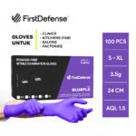FirstDefense Blurple Nitrile Gloves (3.5g/100pcs)